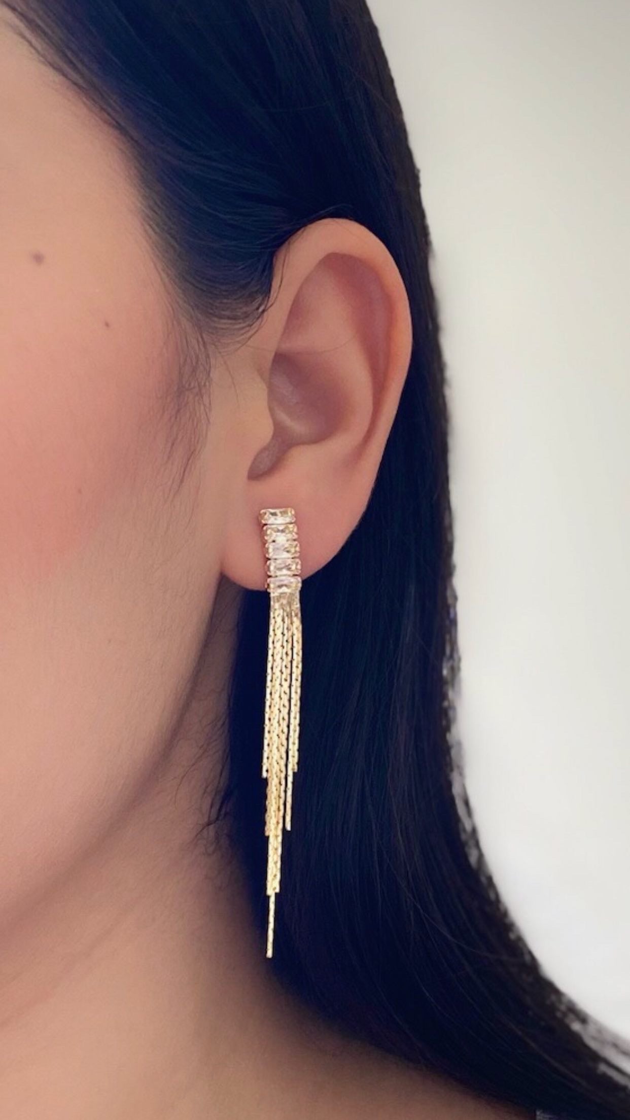 Aretes Flecos de Cristal