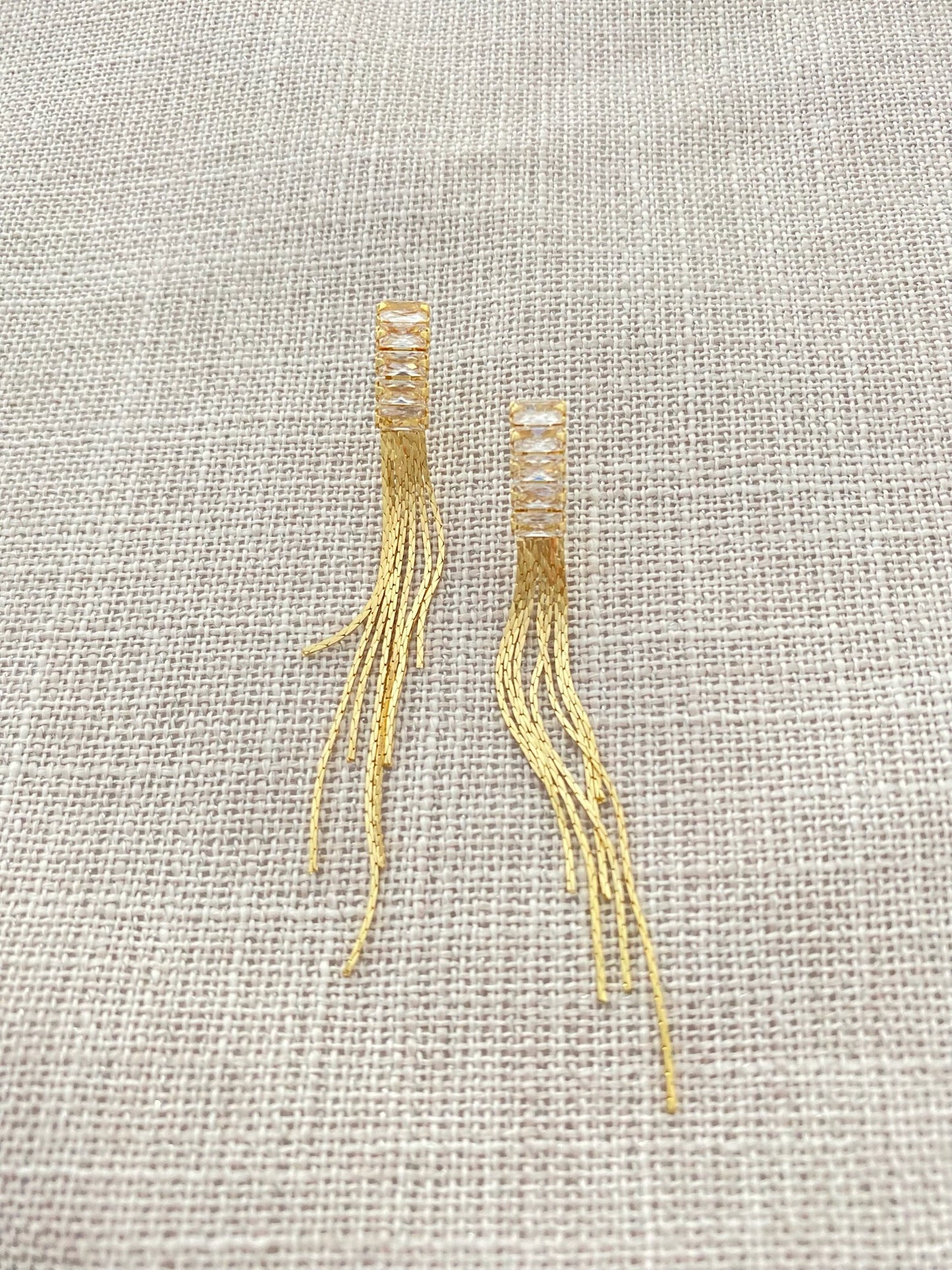 Aretes Flecos de Cristal